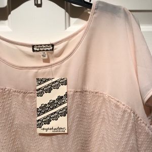 Beige Blouse by Eyeshadow Women’s Plus Size